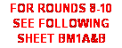 Text Box: FOR ROUNDS 8-10 SEE FOLLOWING SHEET BM1A&B