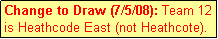 Text Box: Change to Draw (7/5/08): Team 12 is Heathcode East (not Heathcote).