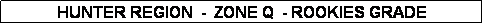 Text Box: HUNTER REGION  -  ZONE Q  - ROOKIES GRADE