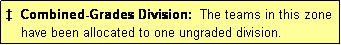 Text Box:   Combined-Grades Division:  The teams in this zone
    have been allocated to one ungraded division.